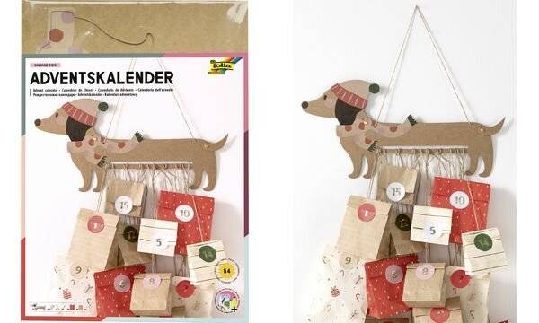 folia Adventskalender-Set SAUSAGE DOG, 54-teilig (57907016)