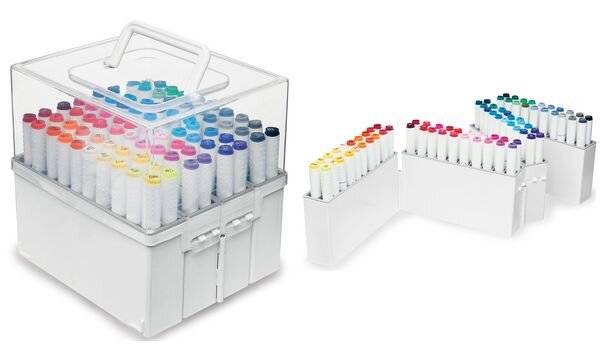 deflecto Marker-Organizer "Ziehharmonika", weiß (70003050)-1