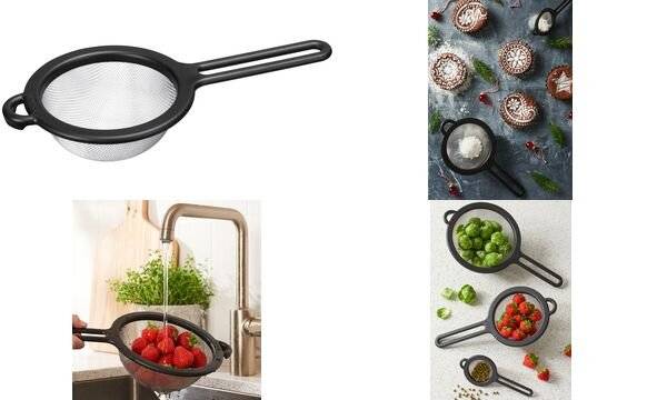 GastroMax Küchensieb, feinmaschig, Durchm.: 80 mm, schwarz (63400174)