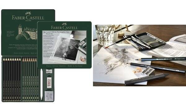 FABER-CASTELL PITT GRAPHITE Set MATT & CASTELL 9000 (5661707)-0