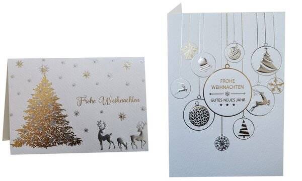 RÖMERTURM Weihnachtskarte "Weiße Kugeln" (5270280)-1