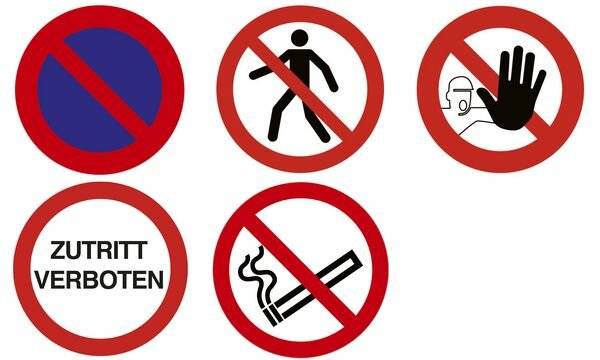 EXACOMPTA Klebeschild / Hinweisschild "Parkverbot" (8702983)-3