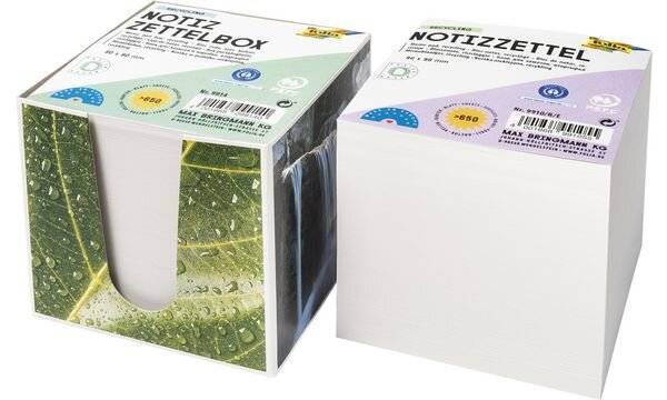 folia Zettelbox "Recycling", 95 x 95 x 90 mm (57906914)-0