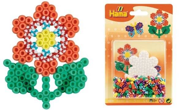 Hama Bügelperlen midi "Streifenperlen - Blume", im Blister (58140314)-0