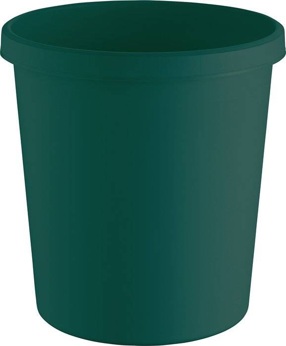 Symbolbild für Papierkorb 18l H331xØ315mm m.Griffrand Ku.grün HELIT