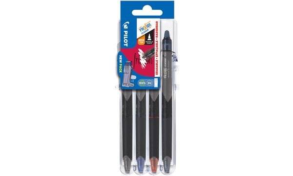 PILOT Tintenroller FRIXION POINT CLICKER Set2Go, 4er Etui (5045414)