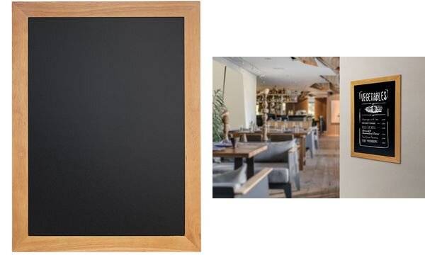 Securit Kreidetafel UNIVERSAL, mit Holzrahmen, teak (70020477)-1