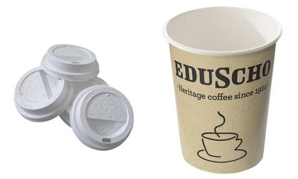 Eduscho Deckel für Hartpapier-Kaffeebecher "To Go", 0,2 l