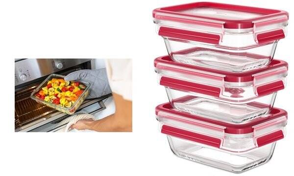 EMSA Clip&Close Glas Frischhaltedosen-Set 3-teilig-2