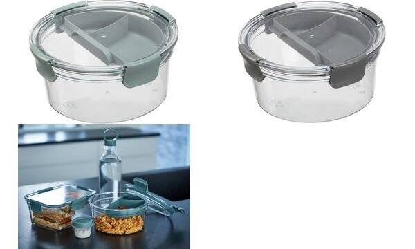 plast team Lunchbox Lyon To-Go, PP/Tritan, 1,4 L, rund, grün (63600287)-1