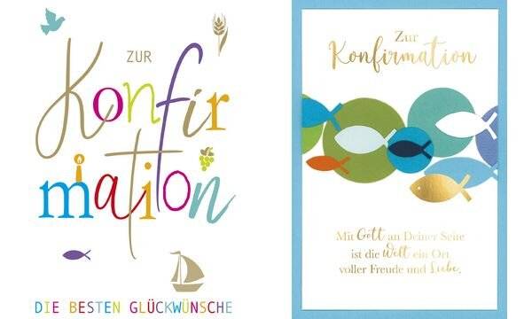 SUSY CARD Konfirmationskarte "Kreise-Fische" (40051901)-0