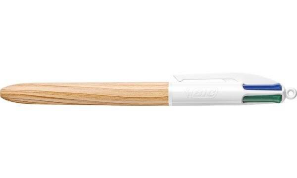 BIC Druckkugelschreiber 4 Colours Wood Style (5103744)-2