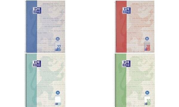 Oxford Collegeblock "Recycling", DIN A4+, 80 Blatt, kariert (5402167)