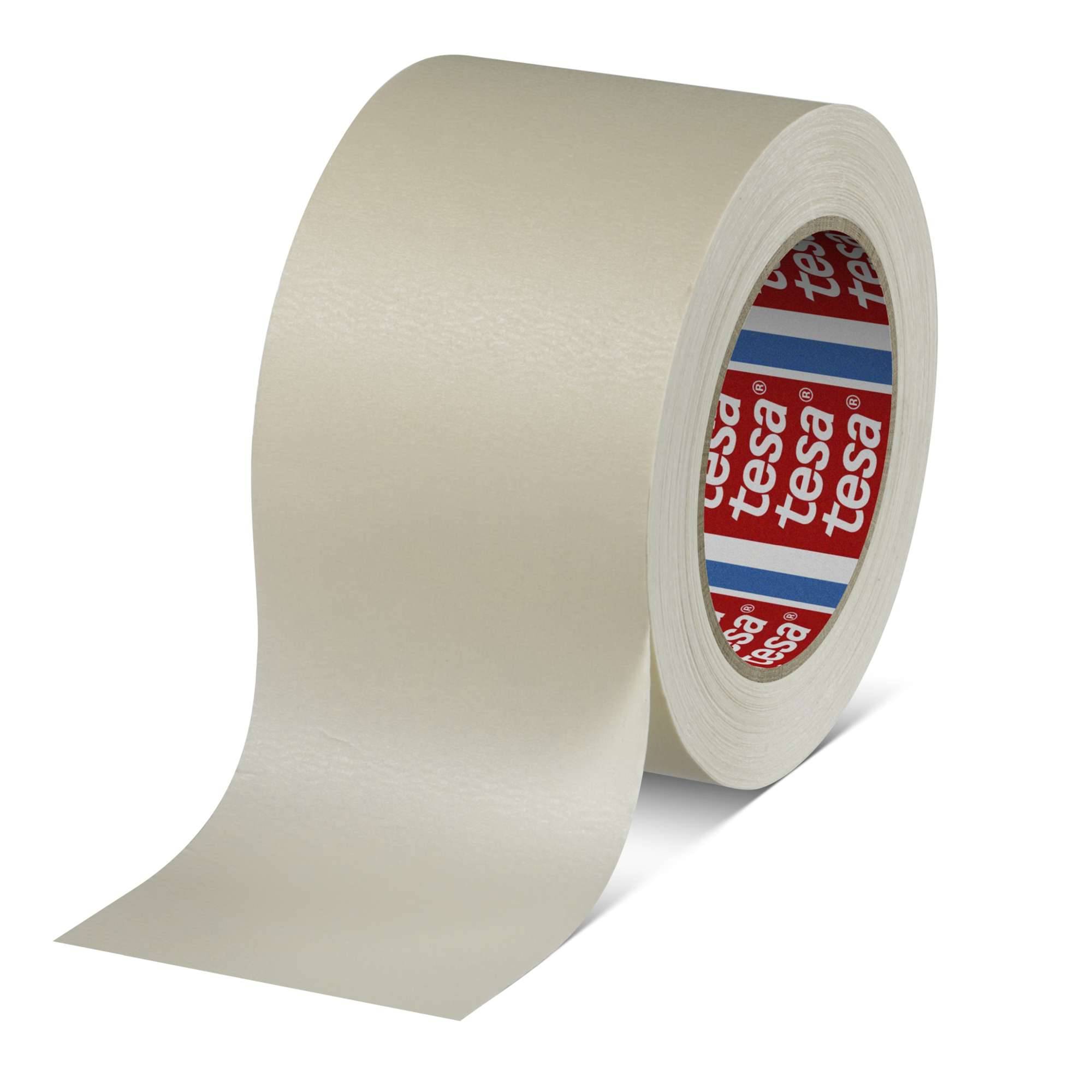 tesakrepp 4316 Flachgekrepptes Papierabdeckband, 50 m x 75 mm, braun-0