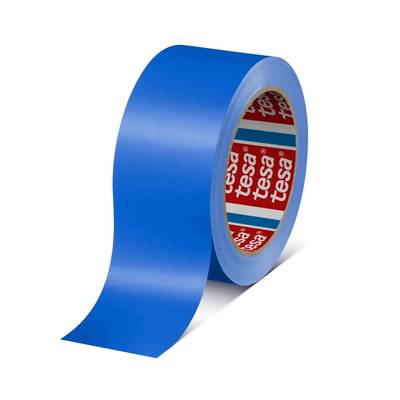tesa 60404 PVC Klebeband für Innenverpackungen, 66 m x 50 mm, blau