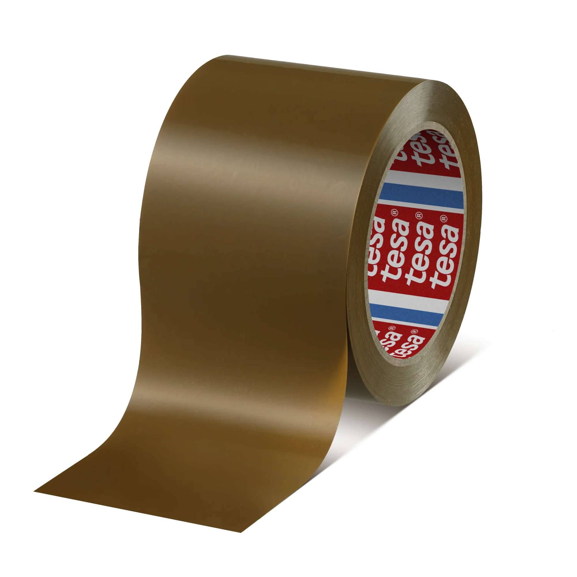 tesa 4124 Premium PVC Packband, 66 m x 75 mm, braun-0