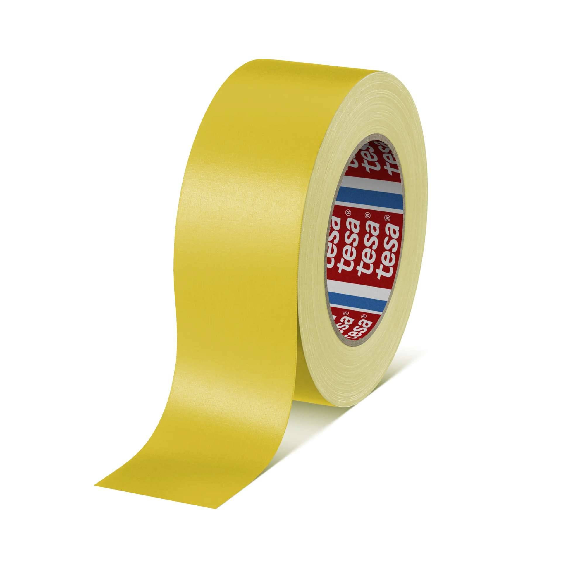 tesaband 4651 Premium Gewebeband, 25 m x 50 mm, gelb