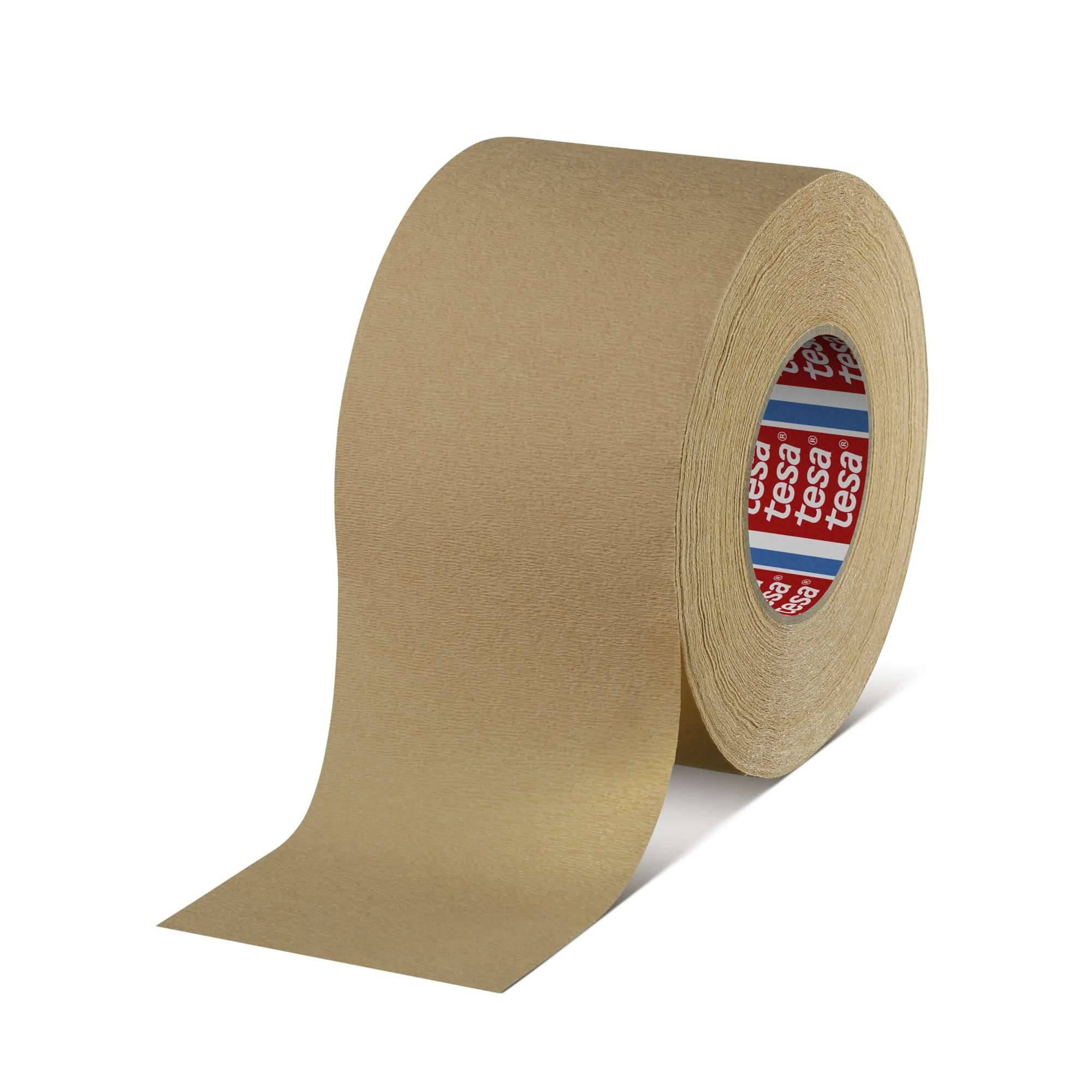 tesa 4319 Hochgekrepptes Papierklebeband, 50 m x 100 mm, braun