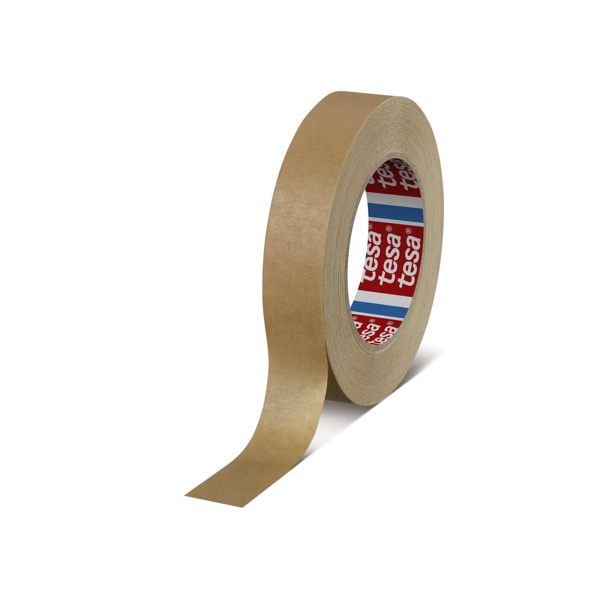 tesakrepp 4309 Temperaturbeständiges Papierabdeckband, 50 m x 25 mm, braun