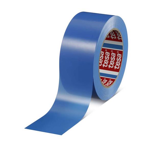 tesa 7133 Oberflächenschutzfolie, Kunstoff-Abdeckung fürs lackieren, 66 m x 50 mm, blau