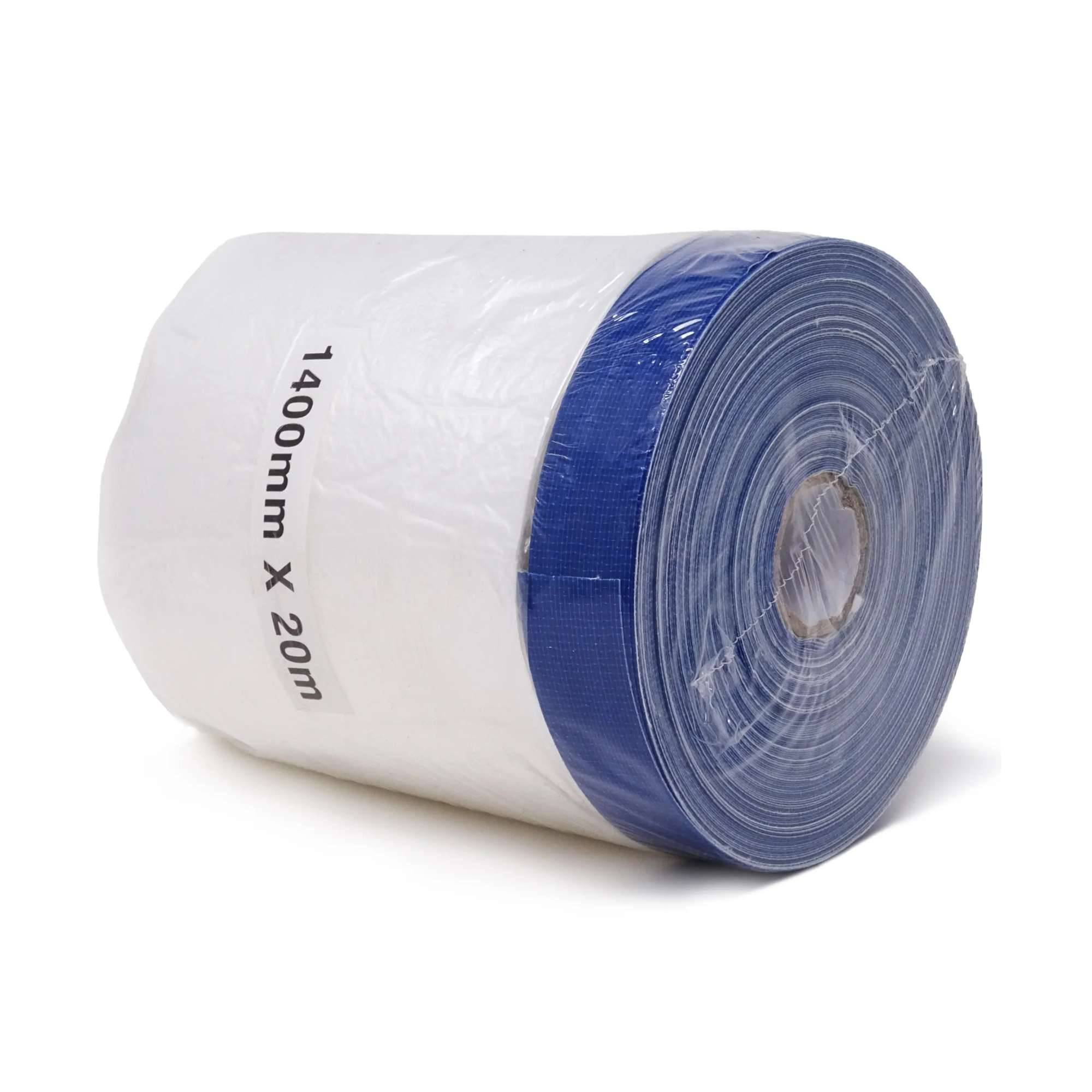 gws Maler-Abdeckfolie mit Gewebeklebeband, 20 m x 1400 mm, blau mit Folie