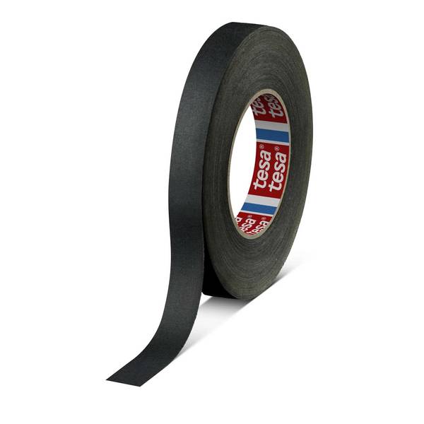 tesaband 4541 Flexibles, offenes Gewebeband, 50 m x 12 mm, schwarz