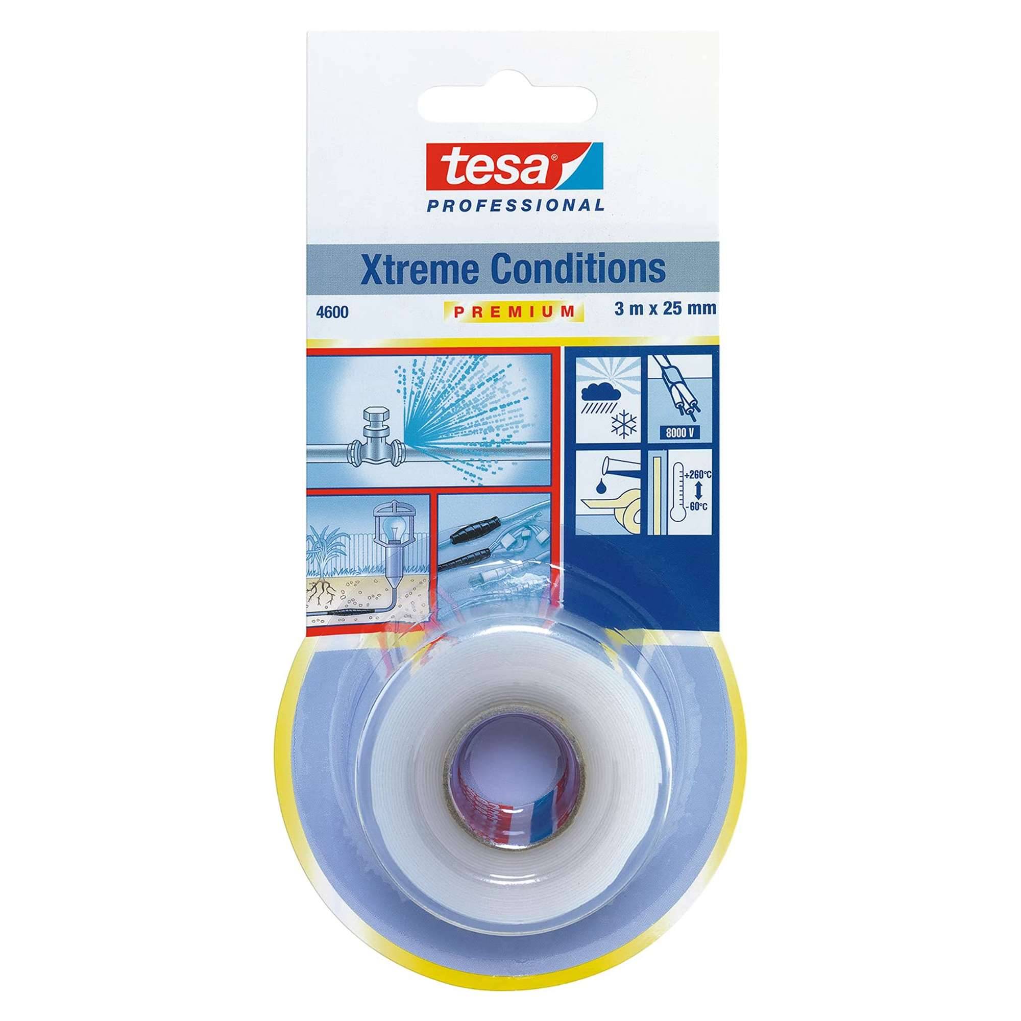 tesa Professional 4600 Xtreme Conditions Abdichtband, 3 m x 25 mm, transparent-0