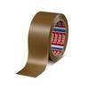 tesa 4100 geprägtes Premium PVC Packband, 66 m x 50 mm, braun