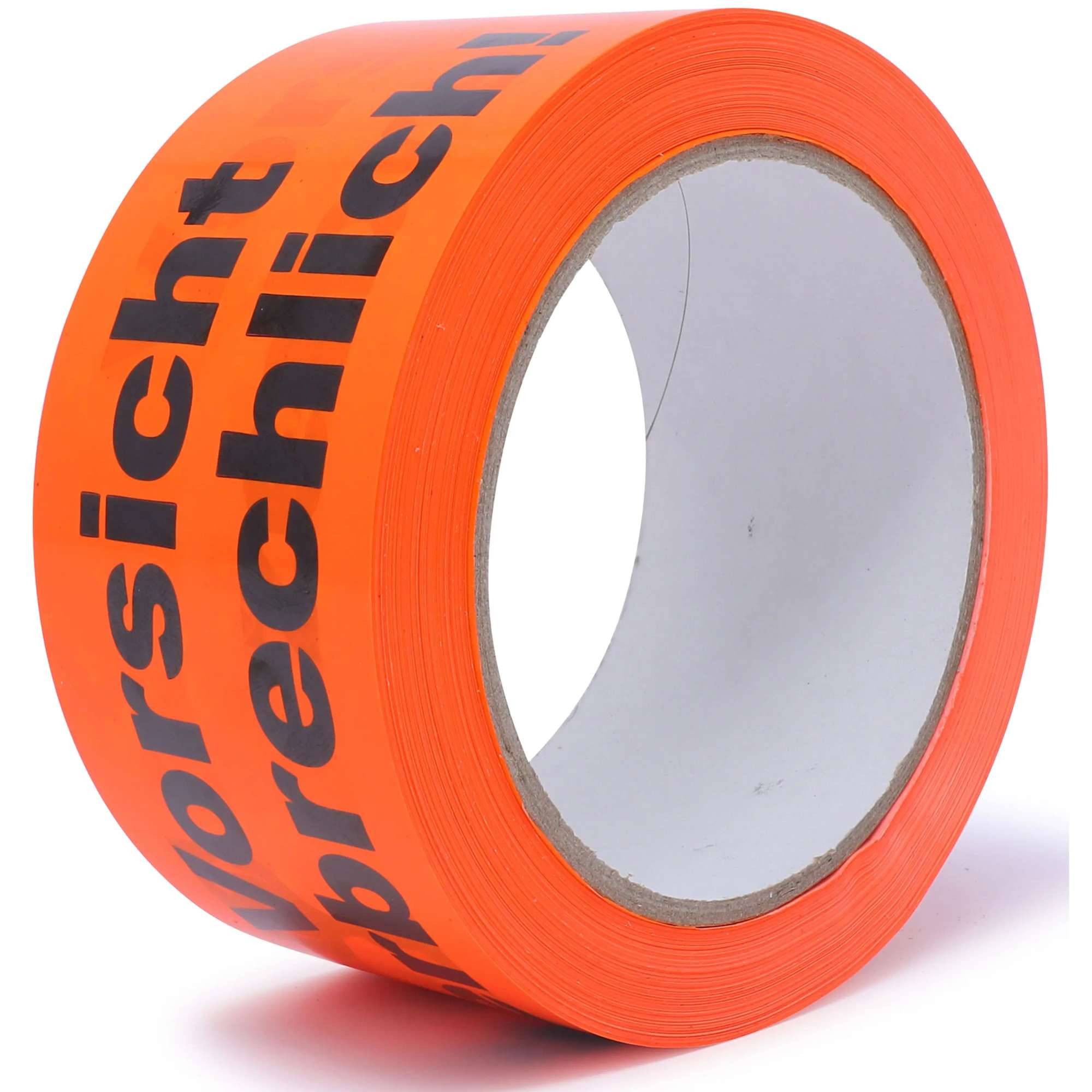 gws 40051 Premium PVC Warn-, Packband, 66 m x 50 mm, "Vorsicht Zerbrechlich"-0
