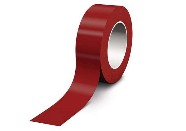tesa 61126 Premium PET Abdeckband rot, 66 m x 50 mm, rot