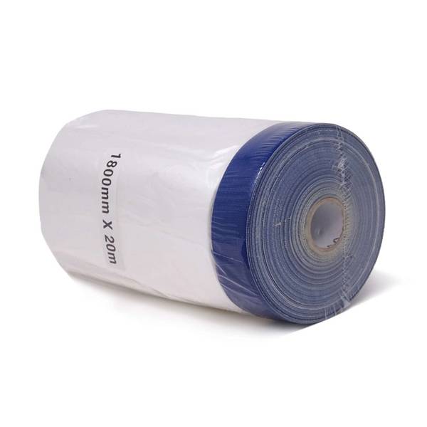 gws Maler-Abdeckfolie mit Gewebeklebeband, 20 m x 1800 mm, blau mit Folie