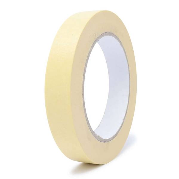 gws Feinkrepp bis 80°C, 50 m x 19 mm, gelblich