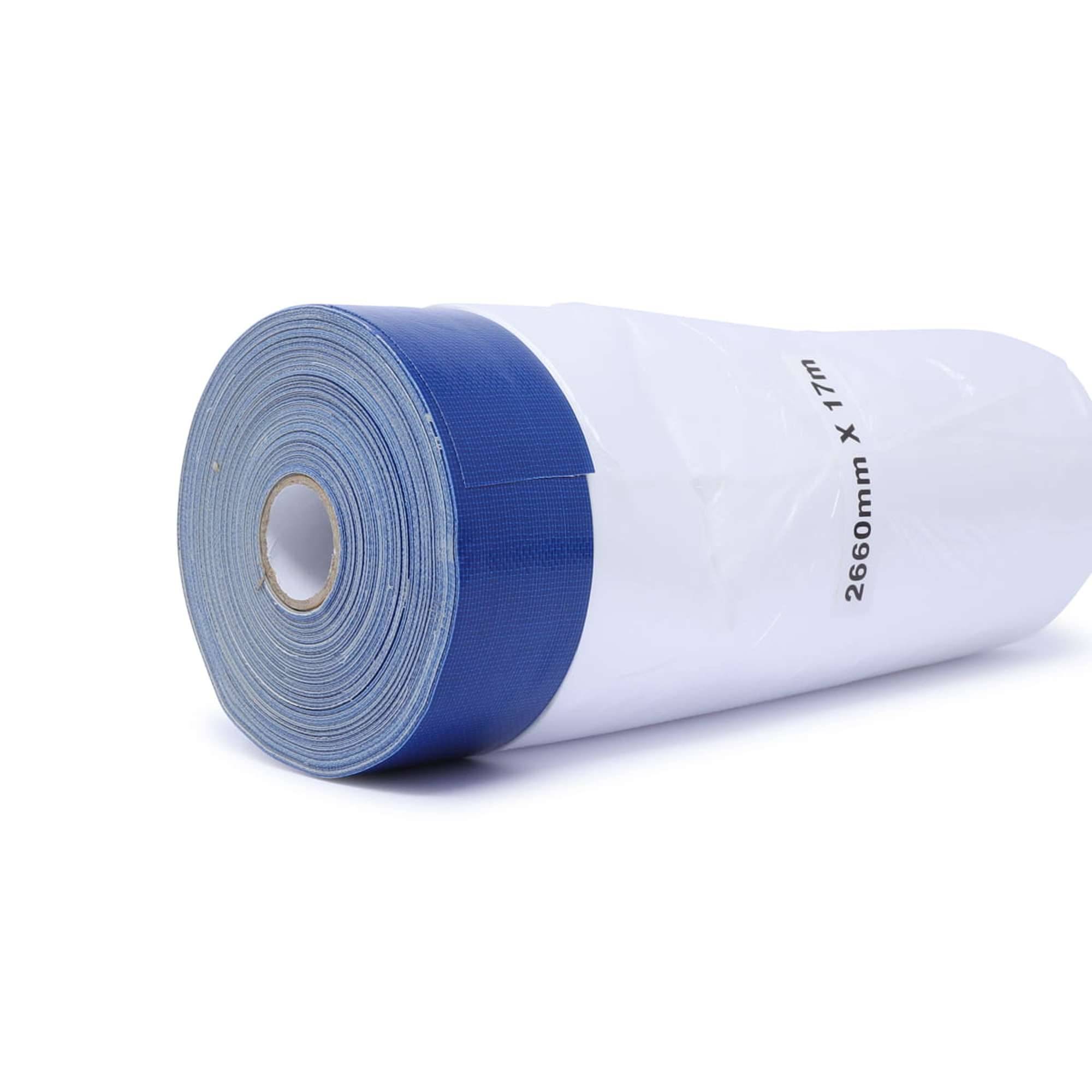 gws Maler-Abdeckfolie mit breitem Gewebeklebeband, 17 m x 2660 mm, blau mit Folie-0