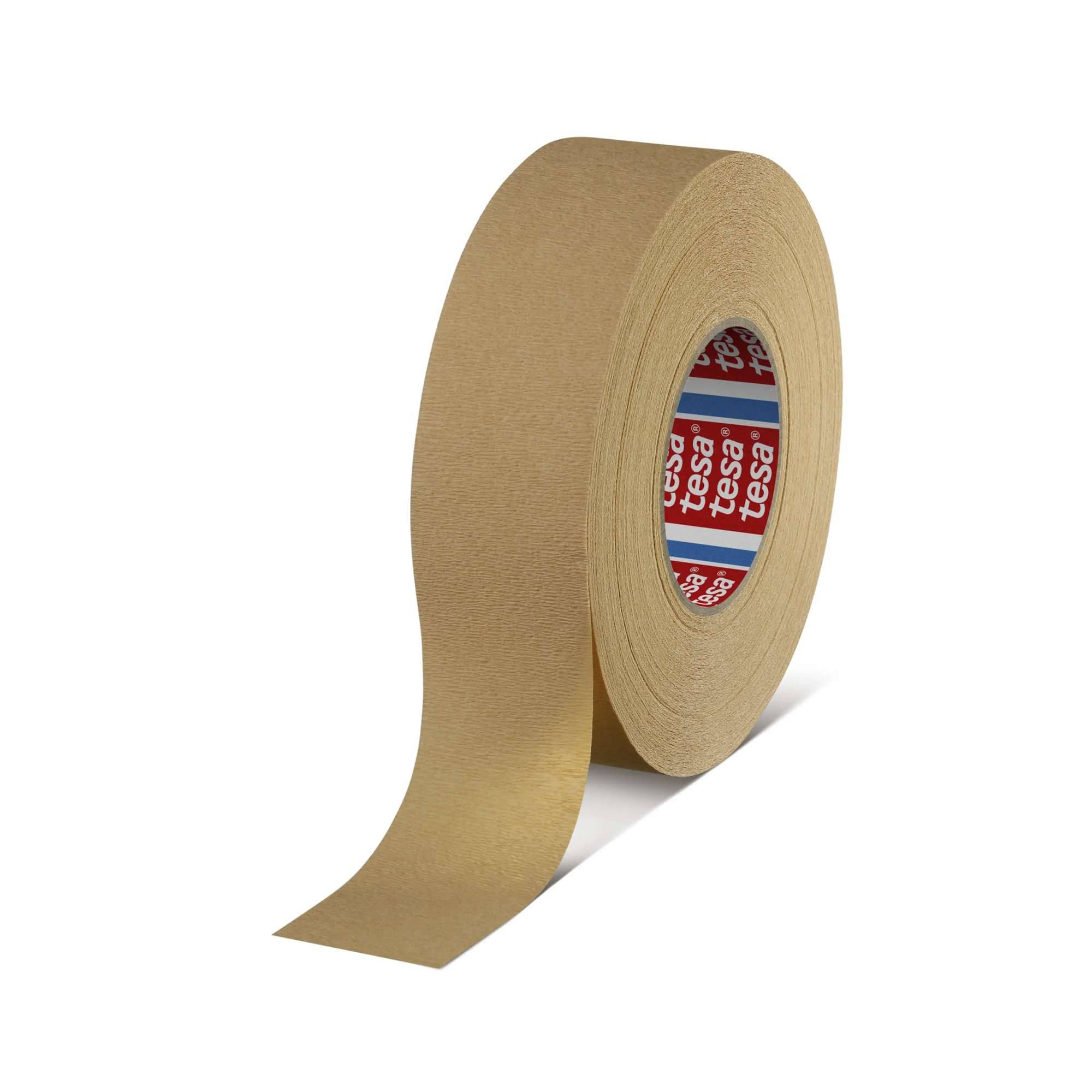 tesa 4319 Hochgekrepptes Papierklebeband, 50 m x 50 mm, braun
