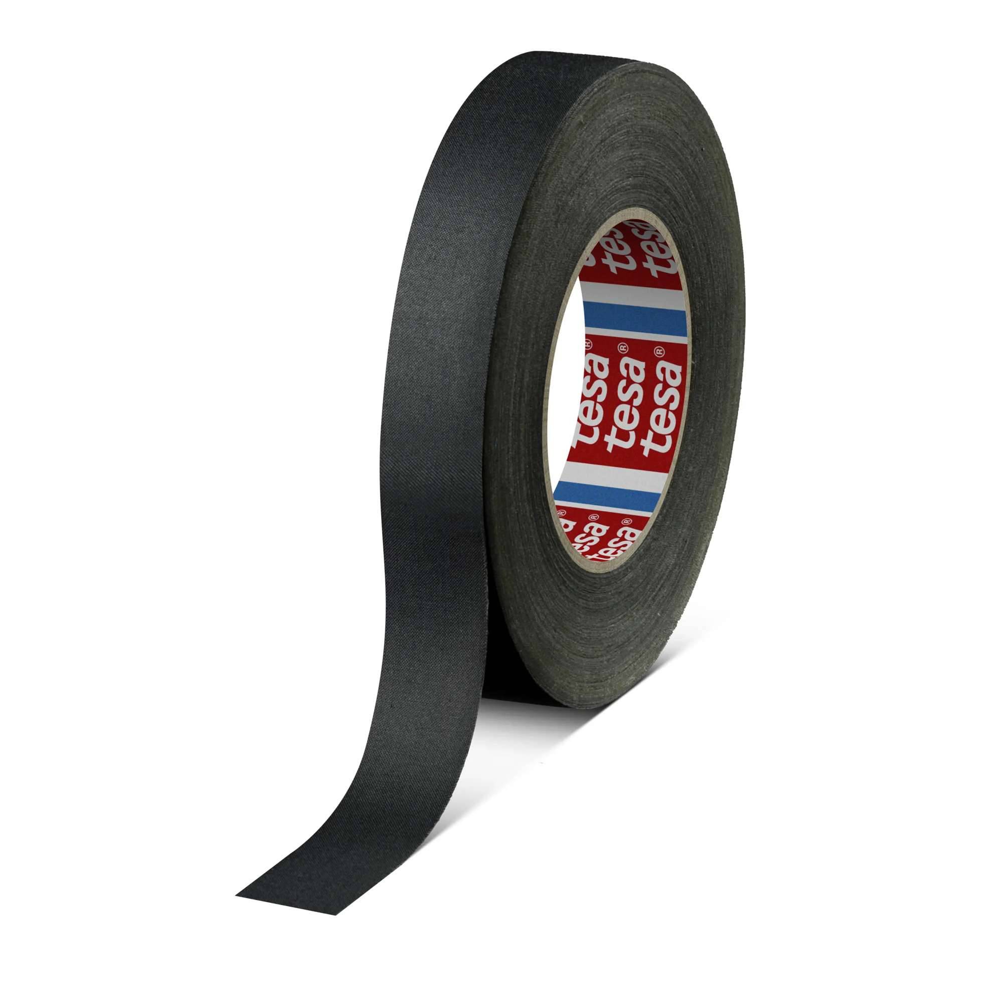 tesaband 4541 Flexibles, offenes Gewebeband, 50 m x 25 mm, schwarz