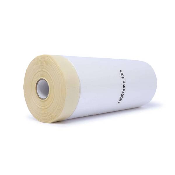 gws Maler-Abdeckfolie mit Kreppklebeband, 33 m x 1800 mm, gelblich