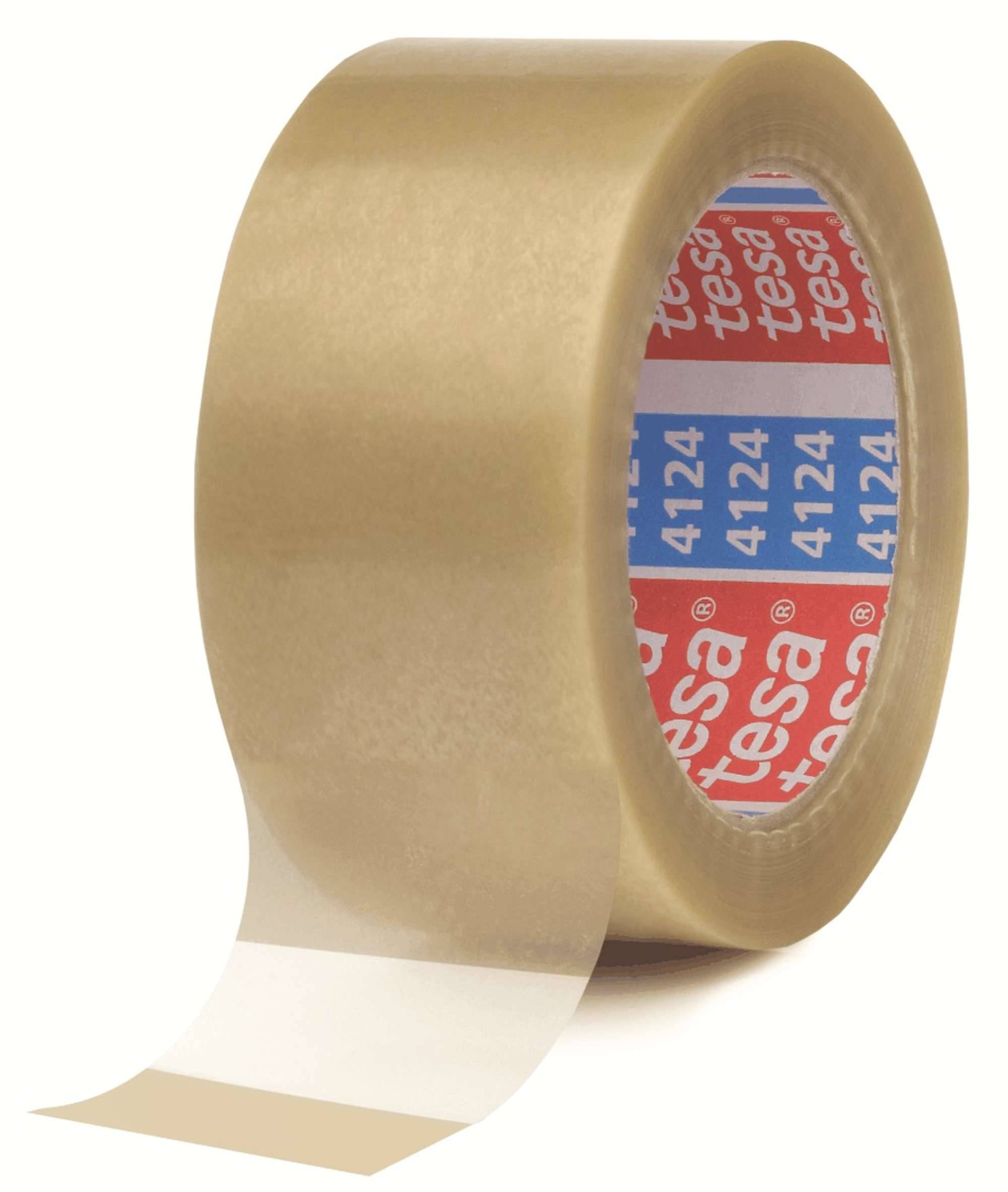 tesa 4124 Premium PVC Packband, 66 m x 50 mm, transparent-0