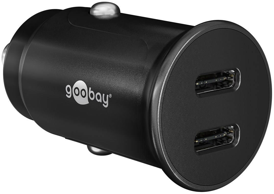 Goobay 59705 Dual USB Schnellladegerät PD Zigarettenanzünder / 30W Auto  Ladegerät USB-C Mini Ladestecker 12V / Schwarz kaufen