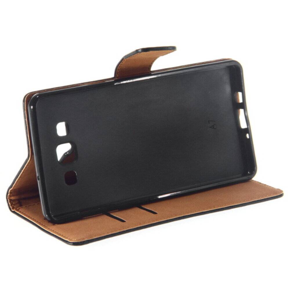 Hülle aus Leder für Galaxy A700 – schwarz 4250710560868-2