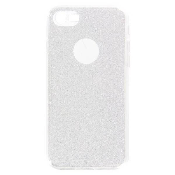 TPU Silikonhülle glitzer für iPhone 7 - silber