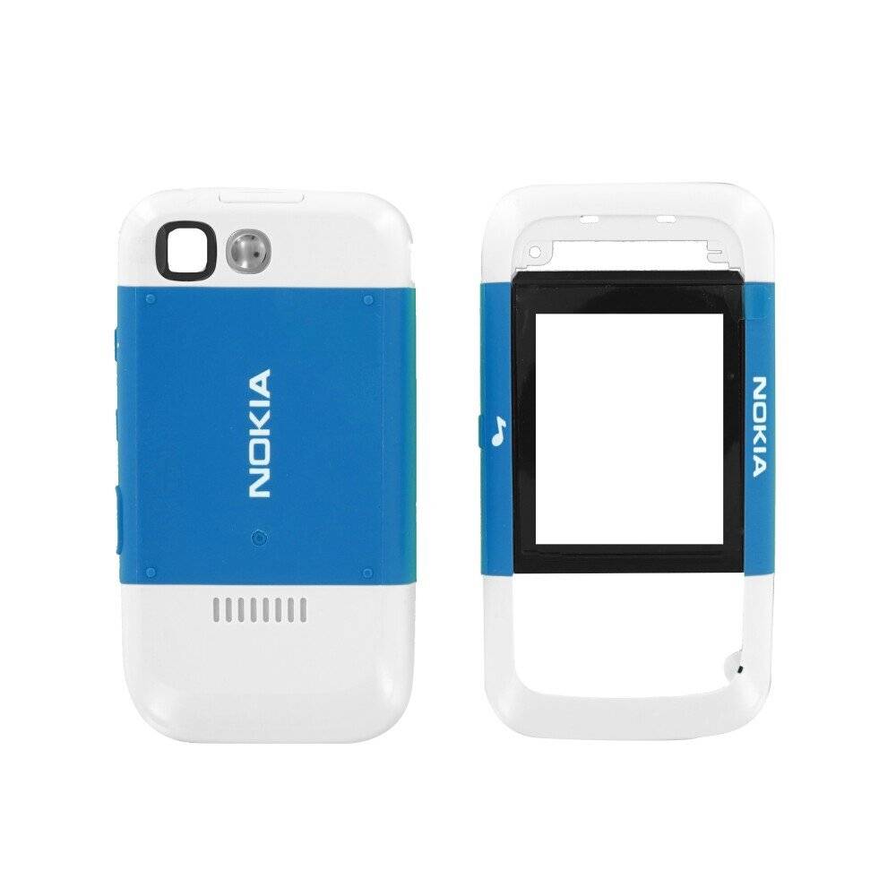 Nokia 5200 Frontcover und Backcover / Oberschale blau-0