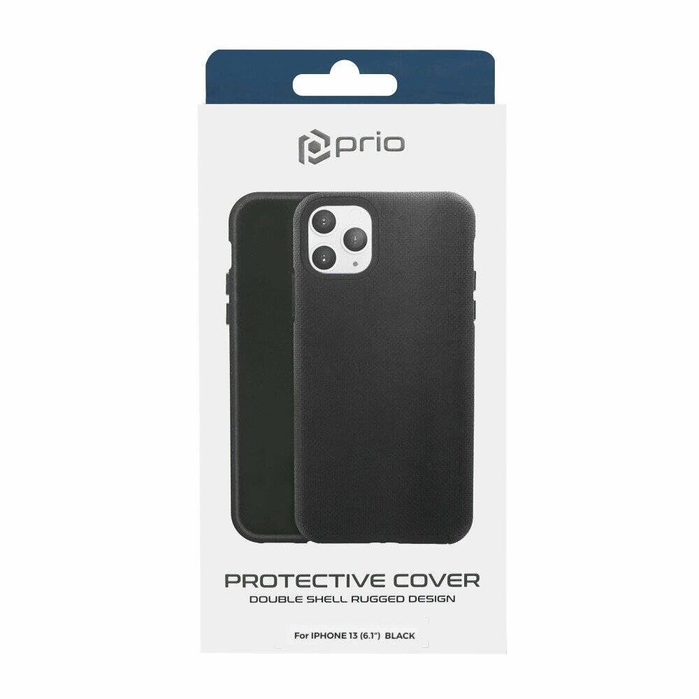 prio Schutzhülle für iPhone 13 (6.1″) schwarz-2