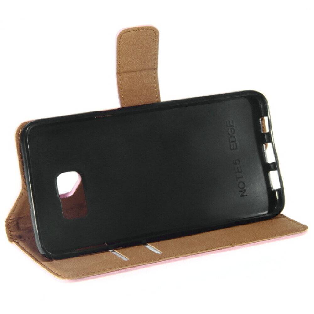 Hülle aus Leder Galaxy S6 Edge Plus Rosa - 4250710564835-2