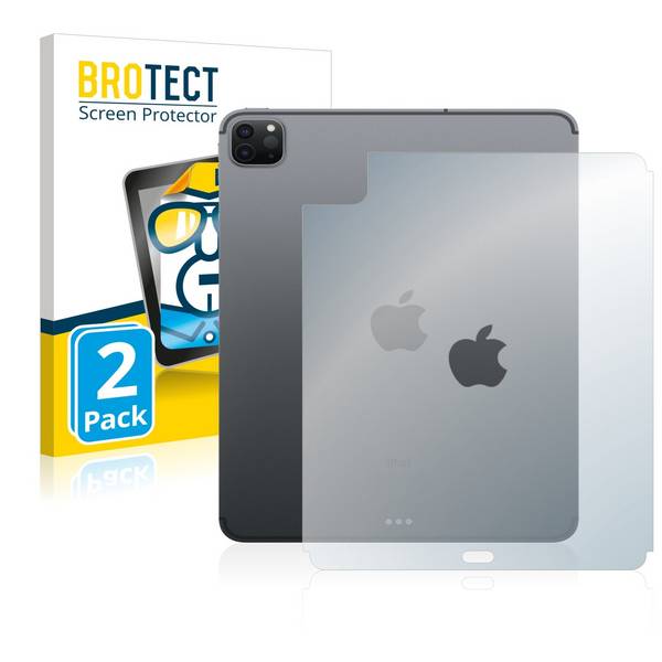 2x BROTECT HD-Clear Displayschutzfolie für Apple iPad Pro 11 WiFi Cellular 2021 (Rückseite,