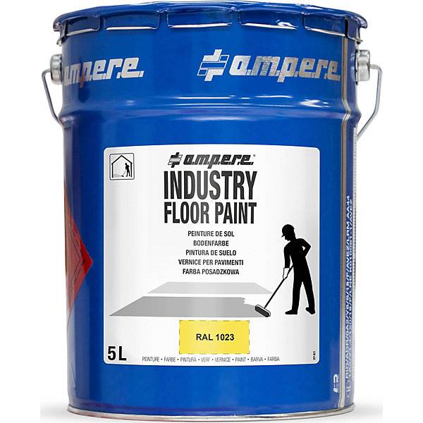 Bodenmarkierungsfarbe Industry Floor Paint® Inhalt 5 l gelb. Ampere Deutschland GmbH 68637949-0