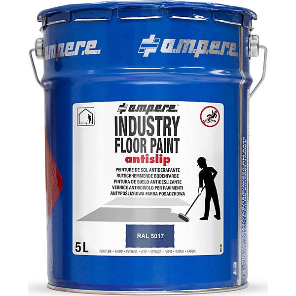 Bodenmarkierungsfarbe Industry Floor Paint antislip® Inhalt 5 l blau. Ampere Deutschland GmbH 68638749-0