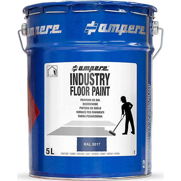Bodenmarkierungsfarbe Industry Floor Paint® Inhalt 5 l blau. Ampere Deutschland GmbH 68637749-0
