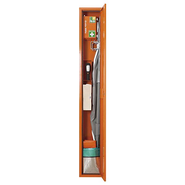 Verbandschrank nach DIN 13157 mit Inhalt HxB 2000 x 300 mm signalorange Tiefe 200 mm. W. SOEHNGEN GmbH-1