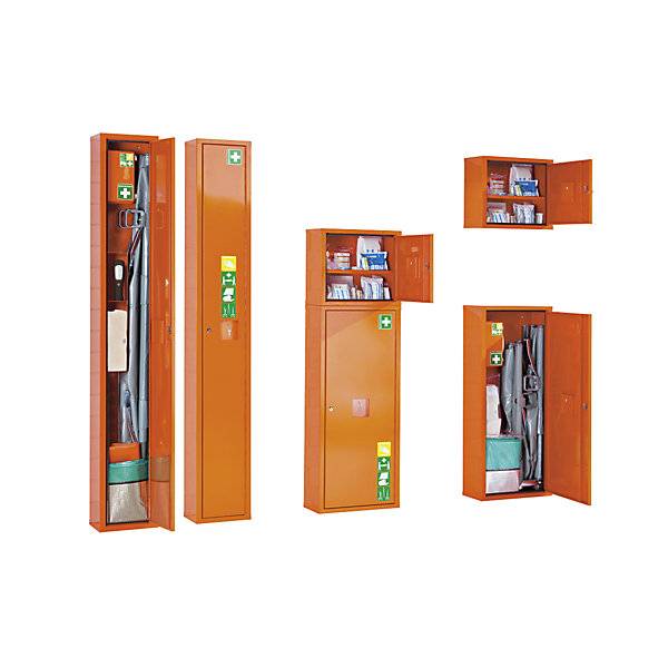 Verbandschrank nach DIN 13157 mit Inhalt HxB 2000 x 300 mm signalorange Tiefe 200 mm. W. SOEHNGEN GmbH-3