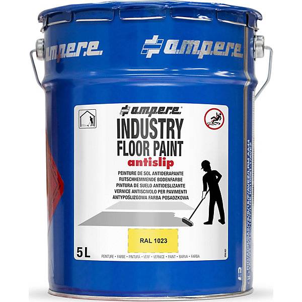 Bodenmarkierungsfarbe Industry Floor Paint antislip® Inhalt 5 l gelb. Ampere Deutschland GmbH 68638649-0